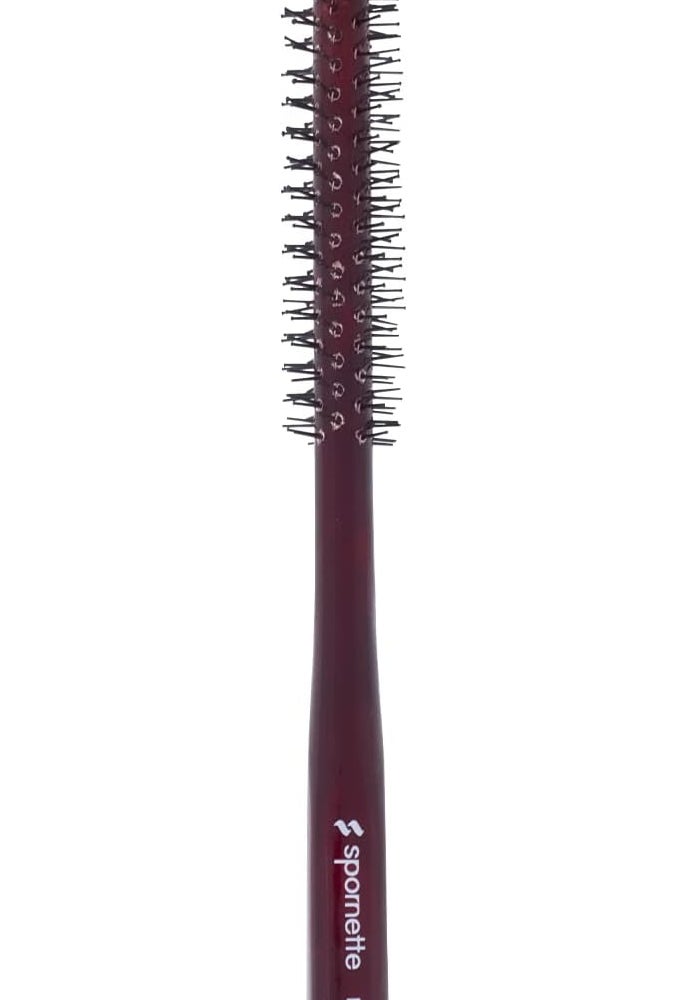 Spornette Mini Round Nylon Brush with Ball-Tipped Bristles for Short Hair Styling - Image 1